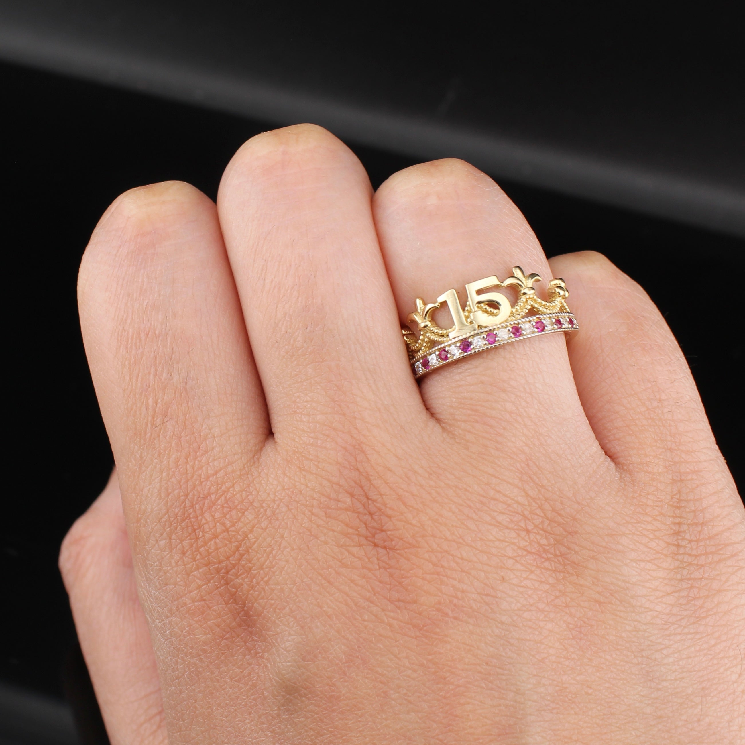 14K Gold Quinceañera Ring