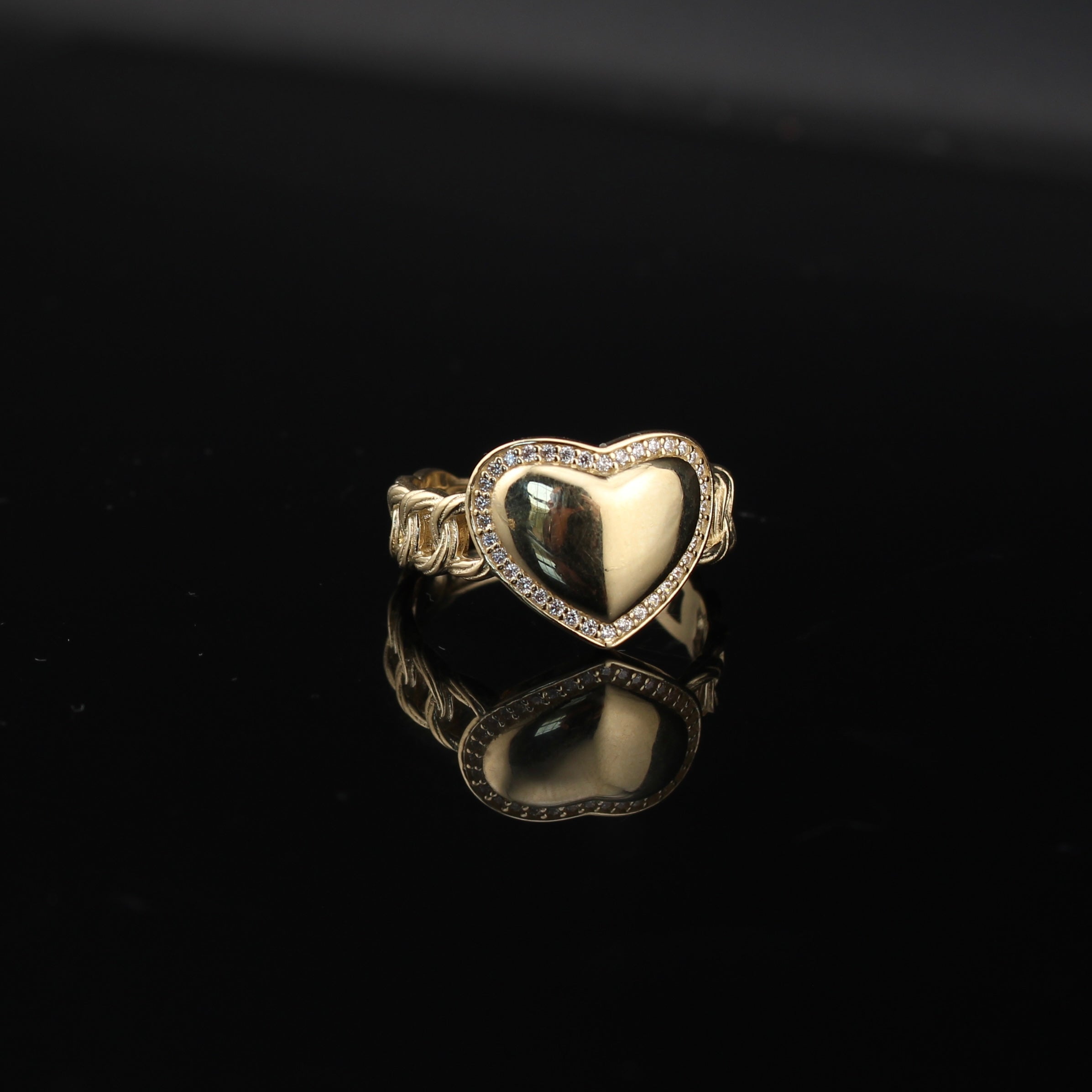 10K Gold Heart Ring