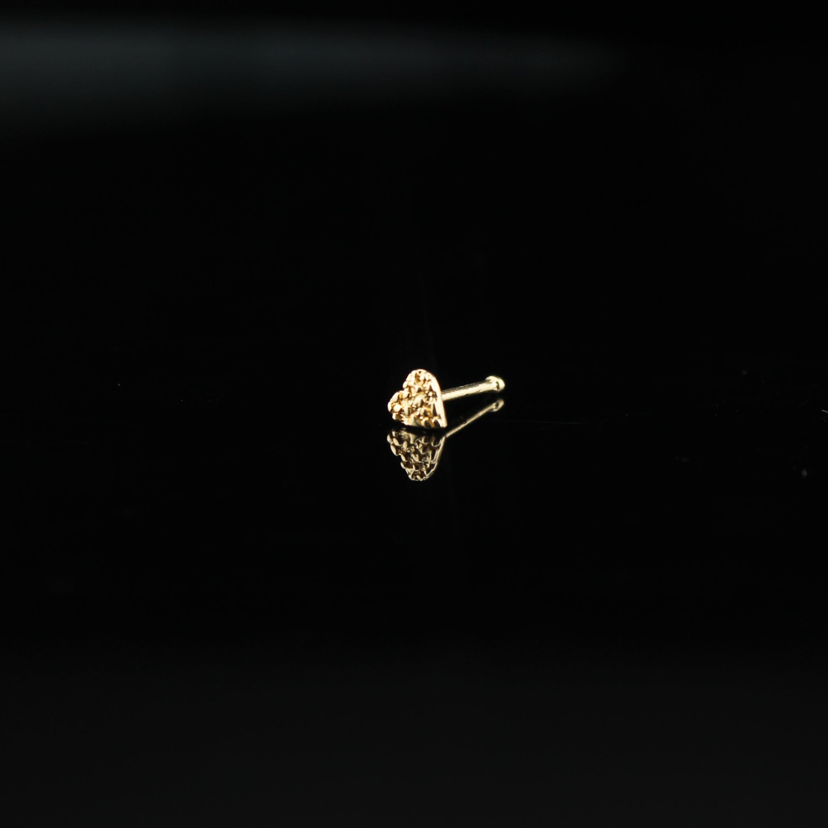 Nugget Heart Nose Stud For Nose Piercing Fort Worth