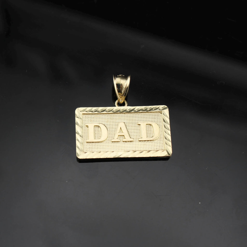 10K Real Gold Dad Pendant