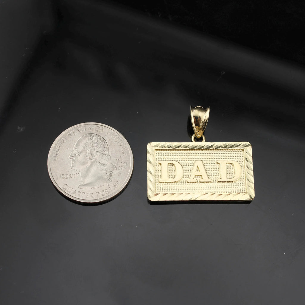 10K Real Gold Dad Pendant