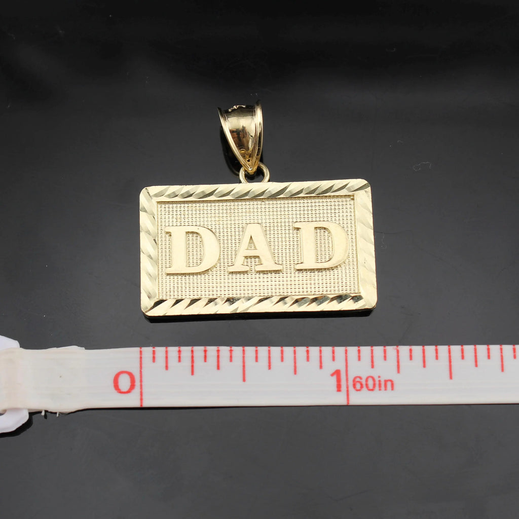 10K Real Gold Dad Pendant