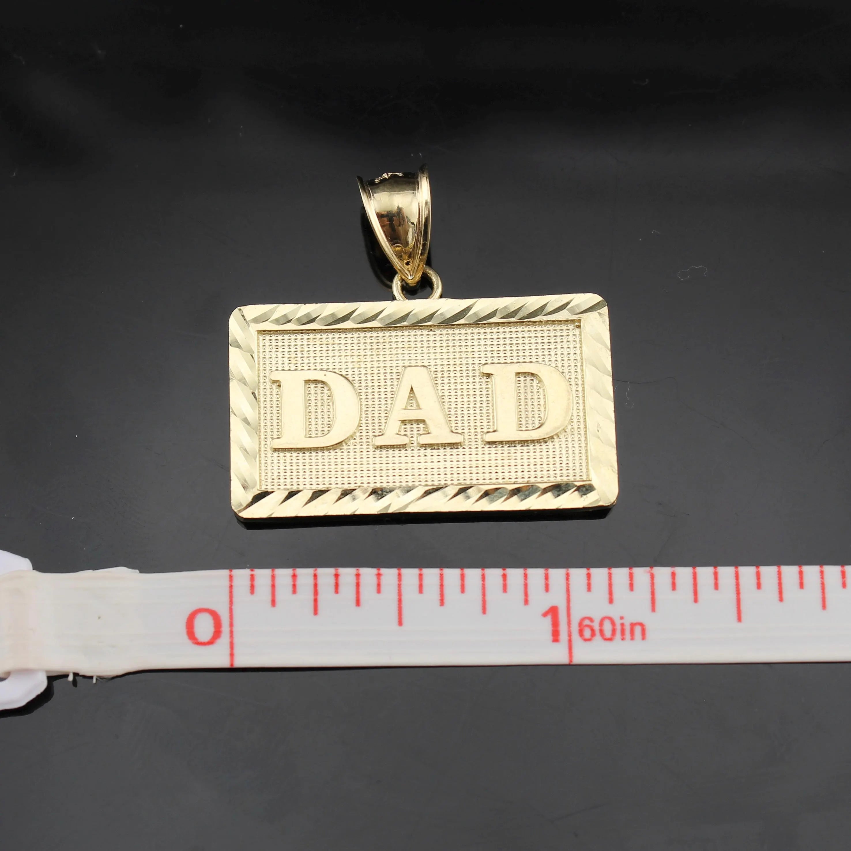 10K Real Gold Dad Pendant